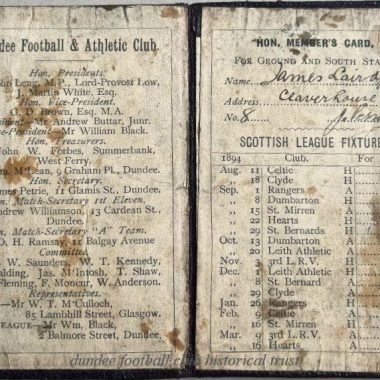 1894-95 season ticket inside