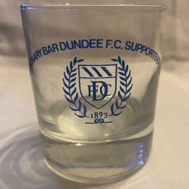 Centenary Bar Dundee Supporters Club whisky glass