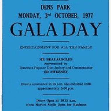 Dundee FC Gala day poster 03.10.1977