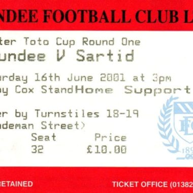 Dundee v FK Sartid Inter Toto Cup first Round 16.06.2001