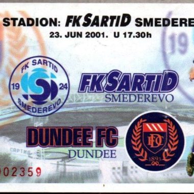 FK Sartid v Dundee Inter Toto Cup 23.06.2001 Front