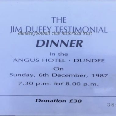 Jim Duffy testimonial dinner ticket